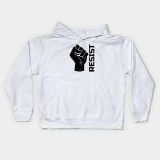 Resist with fist 2 - in black Kids Hoodie